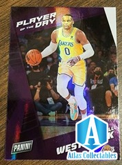RUSSELL WESTBROOK LAKERS 2021-22 Panini Player Of The Day Silver Foil